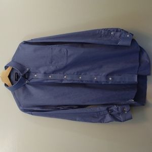 Land's End Blue Supima Cotton Oxford Shirt 17.5/34